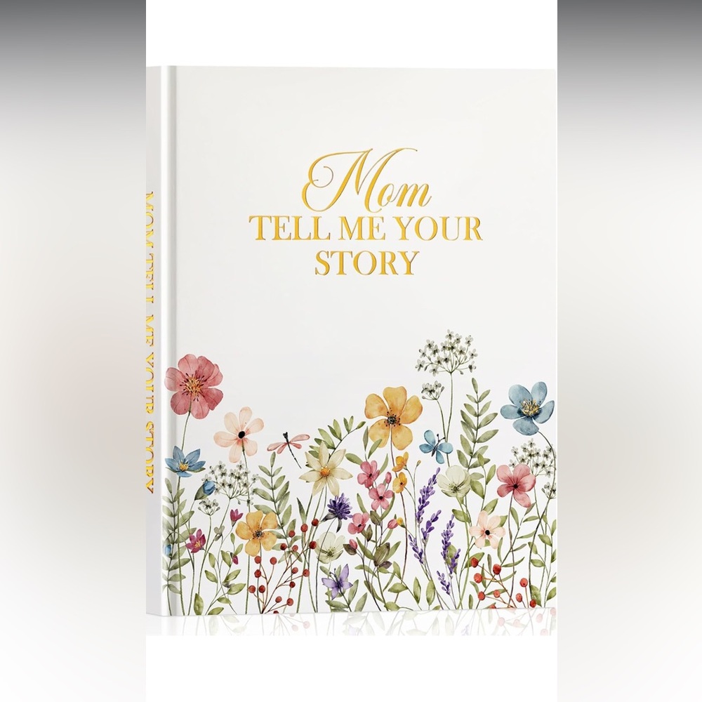 Lanpn Mom Life Story Book Journal with 270+ Prompts, Leather Hardcover